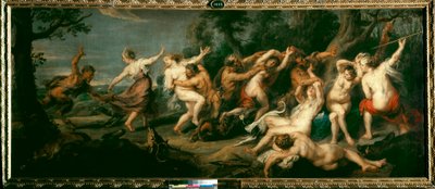 Diana en de Nimfen Verrast door de Faun Schilderij door Peter Paul Rubens (1577-1640) door Peter Paul Rubens
