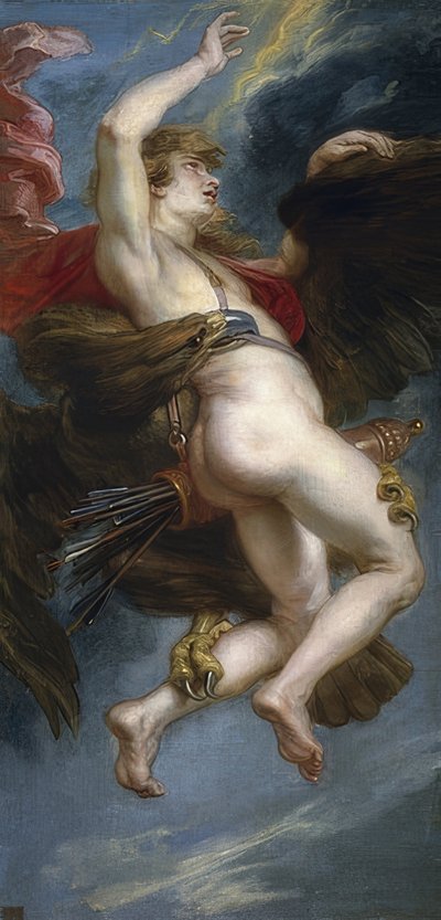 De ontvoering van Ganymedes. 1636-38 door Peter Paul Rubens