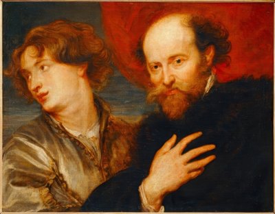 Geïdealiseerd dubbelportret van van Dyck en Rubens door Peter Paul Rubens