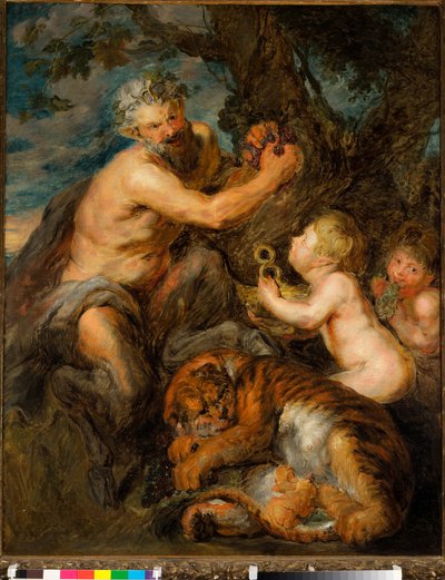 Opvoeding van Bacchus, ca. 1630-40 door Peter Paul Rubens