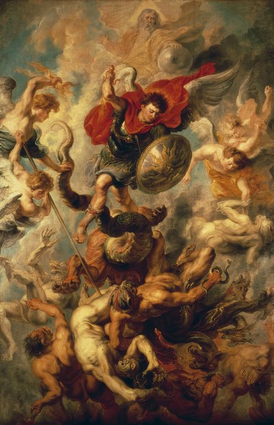 Val van de engelen door Peter Paul Rubens