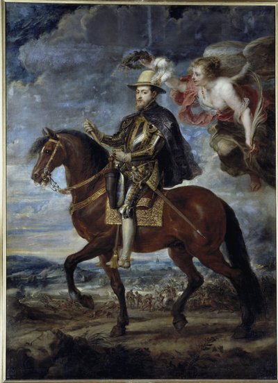 Ruiterportret van koning Filips II van Spanje door Peter Paul Rubens