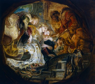 Esther voor Ahasveros door Peter Paul Rubens