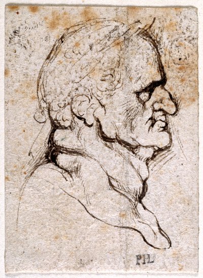 Galba, uit tien tekeningen van acht van de eerste twaalf Caesars, naar de medailles van Giovanni da Cavino door Peter Paul Rubens