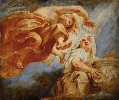 Genius Kroont Religie. Schets voor de Apotheose van Koning James I door Peter Paul Rubens
