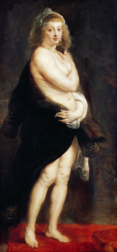 Helena Fourment in een bontmantel door Peter Paul Rubens