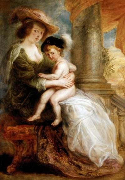 Hélène Fourment met haar zoon Francis door Peter Paul Rubens