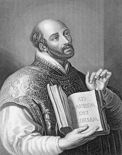 Ignatius Loyola, gegraveerd door William Holl de jongere, ca. 1830 door Peter Paul Rubens
