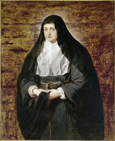 Infante Isabella van Spanje gekleed als een religieuze van de Orde van de Clarissen door Peter Paul Rubens