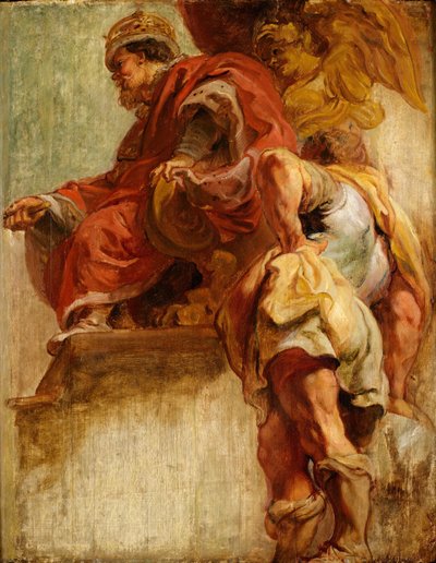 Koning James I verenigt Engeland en Schotland door Peter Paul Rubens
