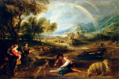 Landschap met een Regenboog, begin 1630s door Peter Paul Rubens
