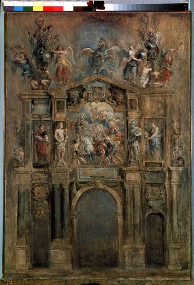 De boog van Ferdinand door Peter Paul Rubens