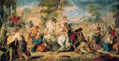 De ontvoering van de Sabijnse maagden door Peter Paul Rubens