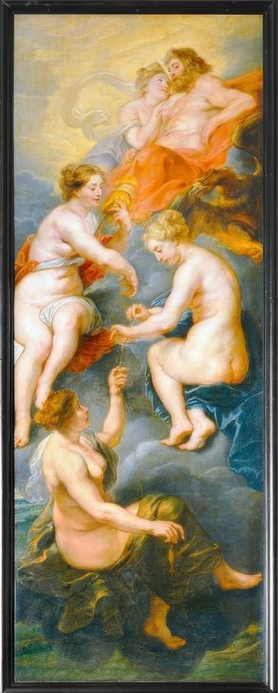 De Schikgodinnen spinnen het lot van koningin Maria de