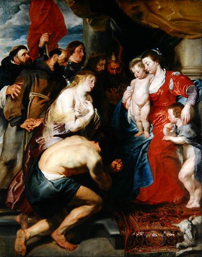 Maria met Jezus en Johannes door Peter Paul Rubens