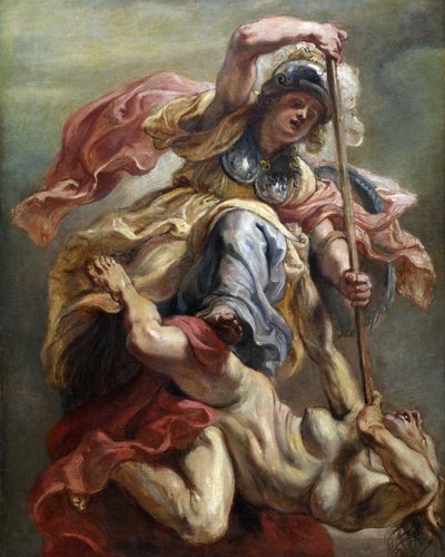 Minerva als Wijsheid die Oproer Overwint, tussen 1632 en 1634 door Peter Paul Rubens