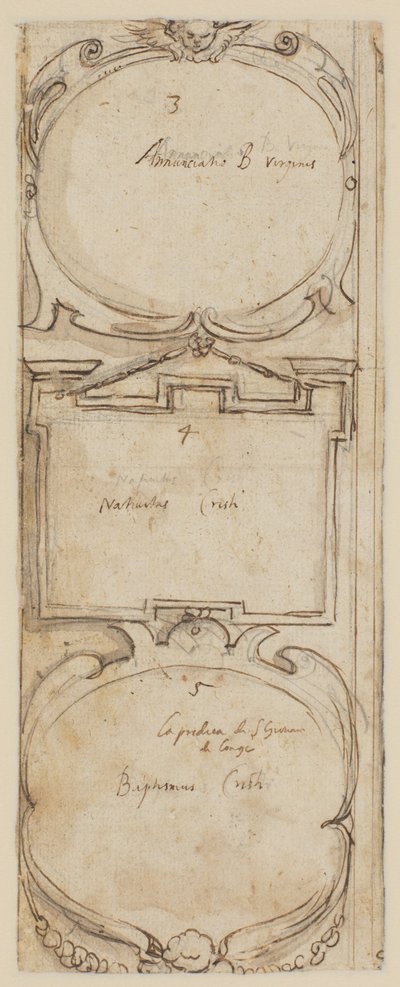Ornamentale lijsten (verso van Schepping van de dieren), ca. 1610 door Peter Paul Rubens
