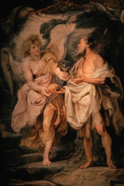 P.P. Rubens, Elias en de engel door Peter Paul Rubens
