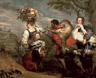 Boeren op weg naar de markt door Peter Paul Rubens