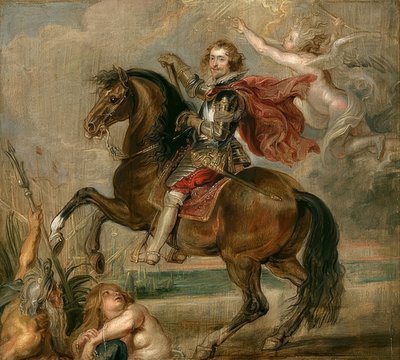Portret van de hertog van Buckingham te paard. 1625 door Peter Paul Rubens
