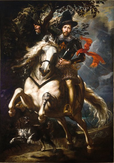 Portret van Giò Carlo Doria te paard door Peter Paul Rubens