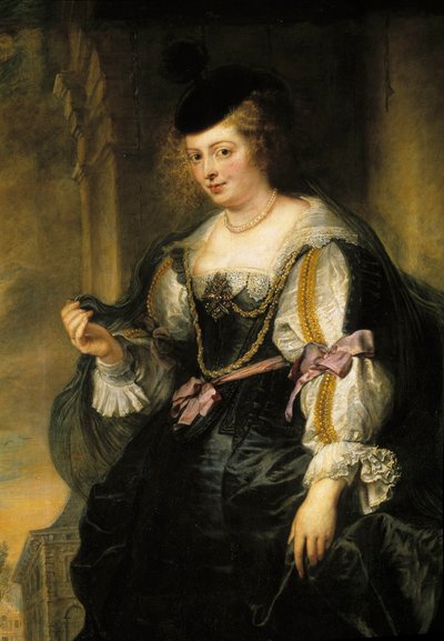 Portret van Helene Fourment in de koets (detail) door Peter Paul Rubens