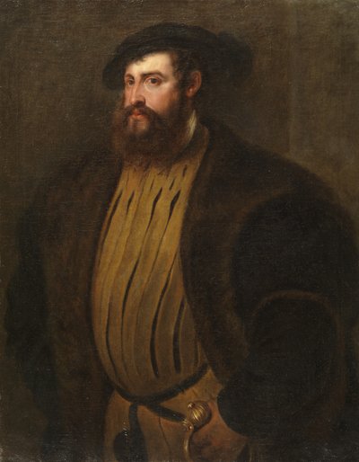 Portret van Hernan Cortez (?) door Peter Paul Rubens