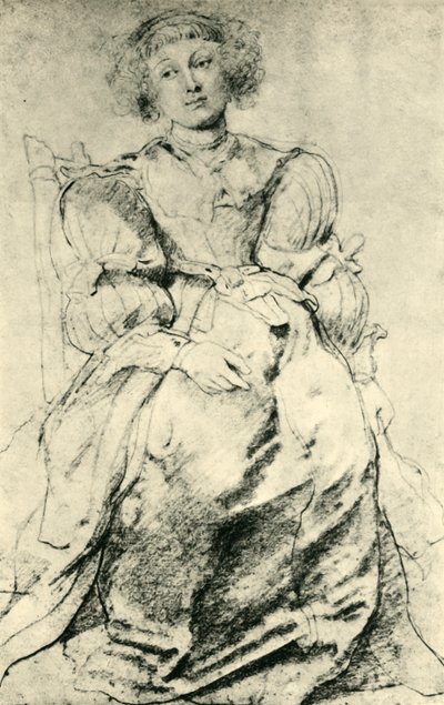 Portret van Hélène Fourment, ca. 1630-1631, 1943 door Peter Paul Rubens