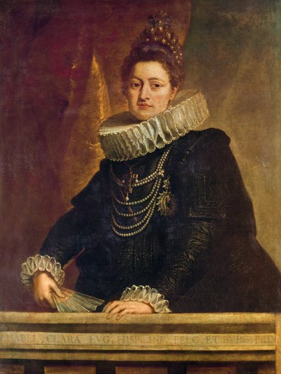 Portret van Isabel Clara Eugenia van Habsburg (1566 - 1636), Infanta van Spanje door Peter Paul Rubens