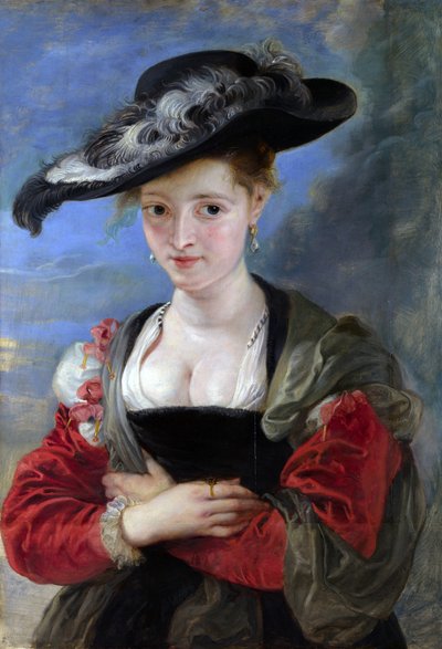Portret van Susanna Lunden (?) (Le Chapeau de Paille) c.1622-5 door Peter Paul Rubens