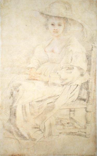 Portret van een vrouw, mogelijk Helena Fourment, ca. 1630-35 door Peter Paul Rubens