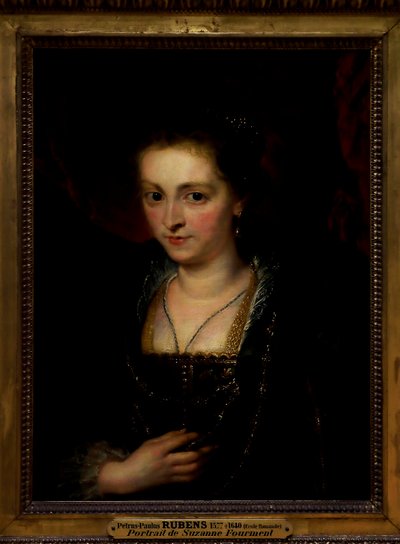 Portret van een vrouw. Portret van Suzanna Fourment door Peter Paul Rubens