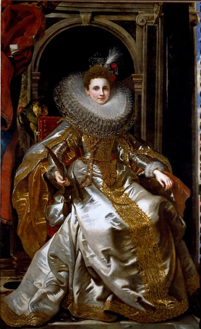 Portret van de markiezin Maria Serra Pallavicino door Peter Paul Rubens