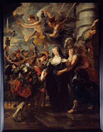 Koningin Marie de Medicis (1573-1642) vluchtte uit het Kasteel van Blois in de nacht van 21 op 22 februari 1619 door Peter Paul Rubens