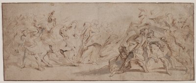 Verzoening van de Romeinen en de Sabijnen (recto) door Peter Paul Rubens
