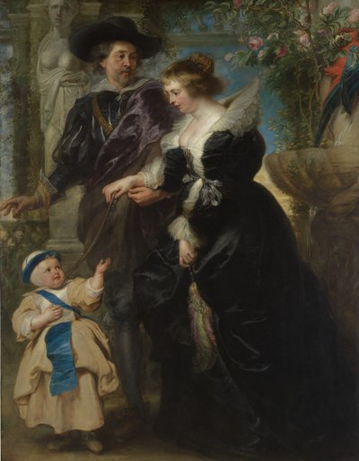 Rubens, zijn vrouw Helena Fourment 1614-1673, en hun zoon Frans 1633-1678, ca. 1635 door Peter Paul Rubens