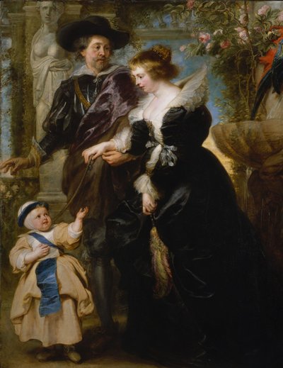 Rubens, Zijn Vrouw Helena Fourment en Hun Zoon Frans, c.1635 door Peter Paul Rubens