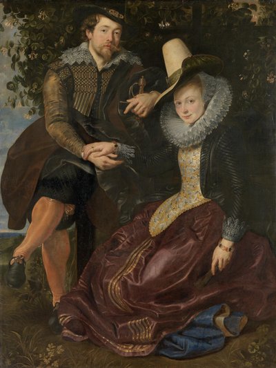 Rubens en Isabella Brant in de kamperfoelieprieel door Peter Paul Rubens