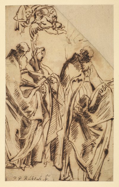 Sint Amandus en Sint Walpurga, ca. 1610 door Peter Paul Rubens