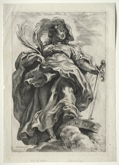 St. Catharina in de wolken door Peter Paul Rubens