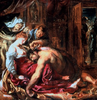 Samson en Delila, ca. 1609-1610 door Peter Paul Rubens