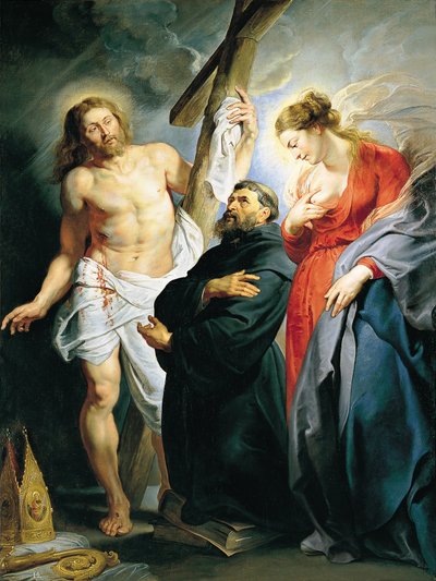 San Agustín tussen Christus en de Maagd door Peter Paul Rubens