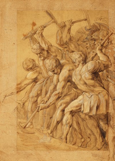 Soldaten Vernietigen een Brug door Peter Paul Rubens