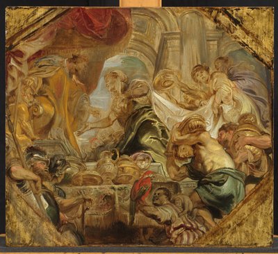Salomo ontvangt de koningin van Sheba door Peter Paul Rubens