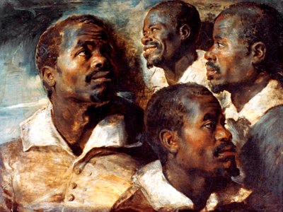 Studies van het hoofd van een zwarte, 17e eeuw door Peter Paul Rubens