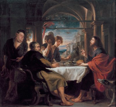 Avondmaal in Emmaüs, c.1638 door Peter Paul Rubens