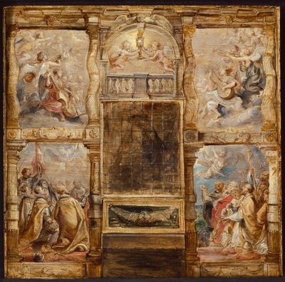 De Aanbidding van de Eucharistie, ca. 1626 door Peter Paul Rubens