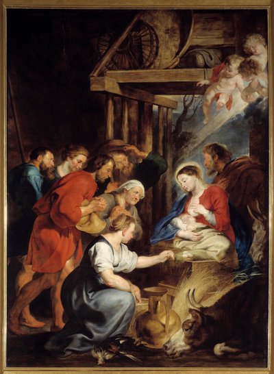 De aanbidding van de herders door Peter Paul Rubens