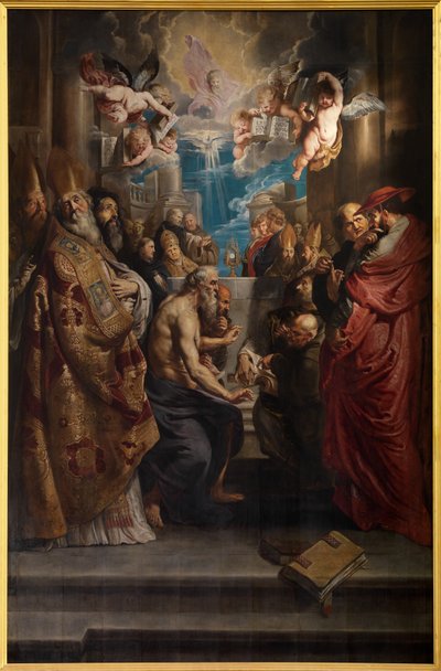 Het Dispuut van het Heilig Sacrament, c.1609 door Peter Paul Rubens