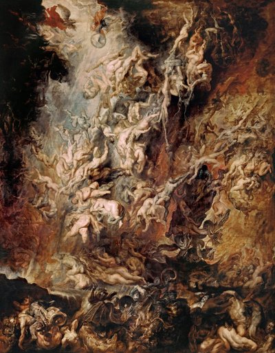 De Val van de Verdoemden, ca. 1620 door Peter Paul Rubens
